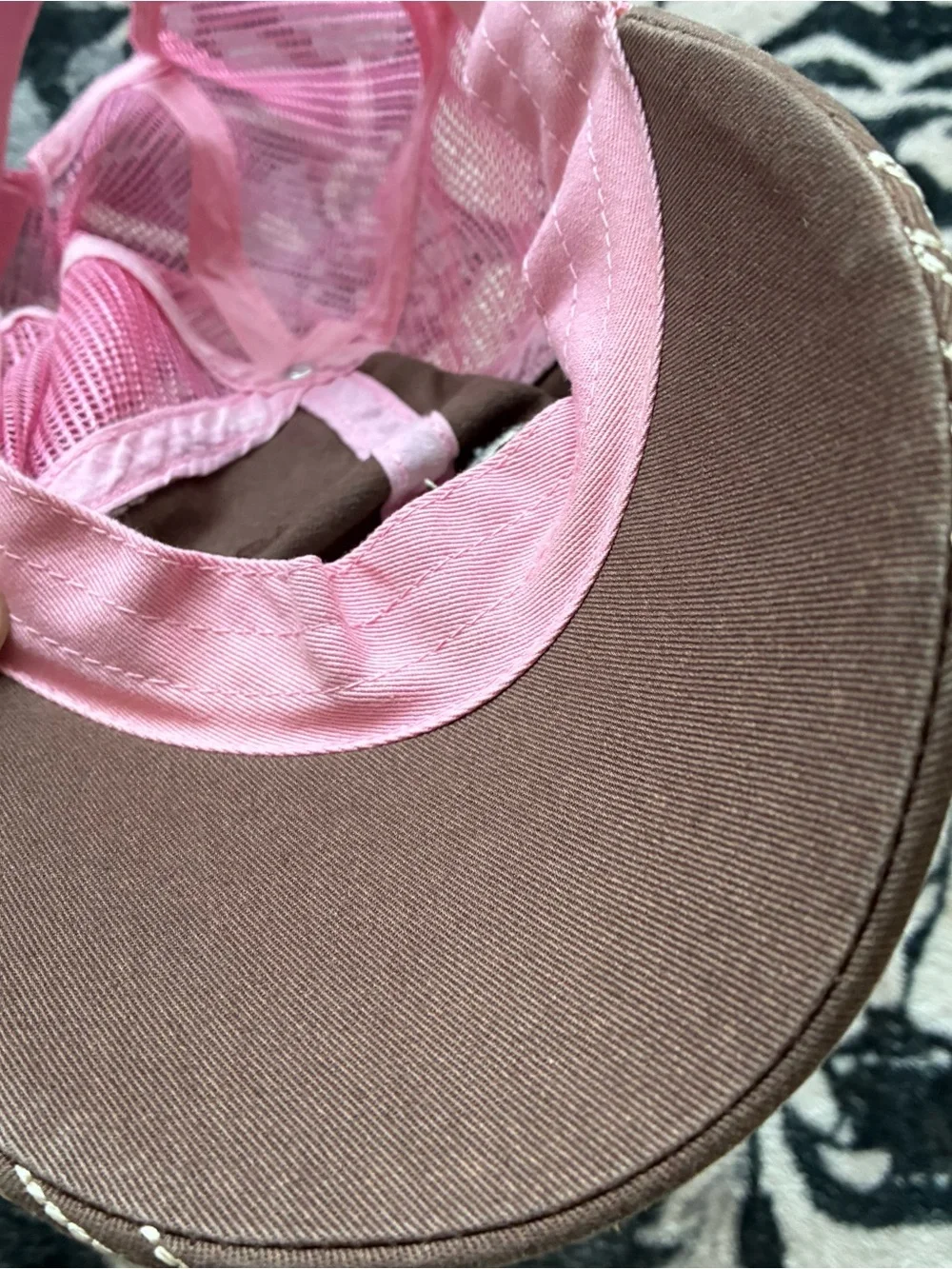 000 - VINTAGE 00s JUSTIN BOOTS EMBROIDERED Y2K COWGIRL WESTERN RHINESTONE HAT